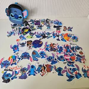 lilo and stitch stickers lot of 60 plus a small pouch